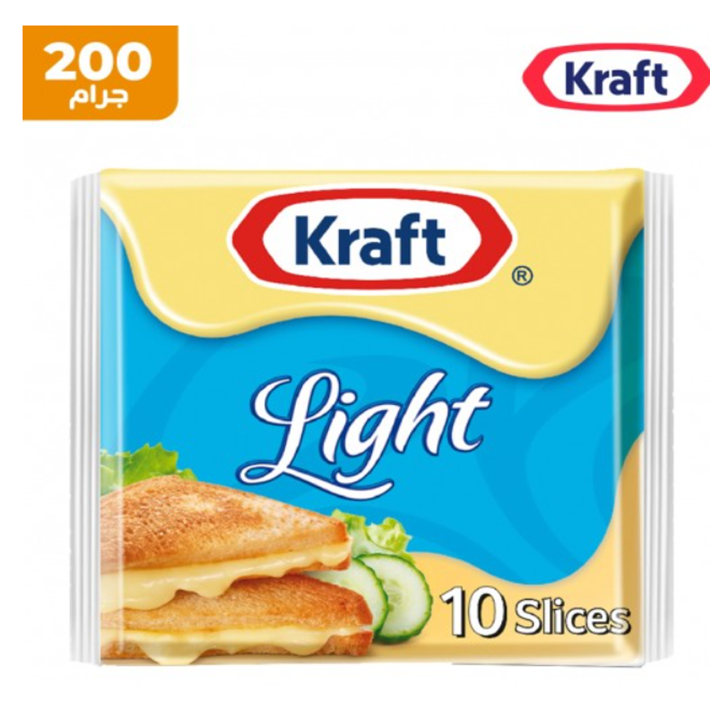 كرافت جبنة سنجلز لايت200 جم